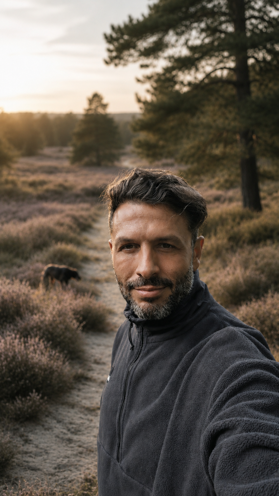Kyle auf einem Weg in der Lüneburger Heide