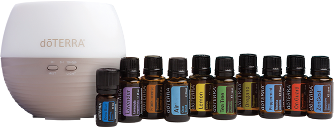 Home Essentials Kit mit Diffuser und ätherischen Ölen